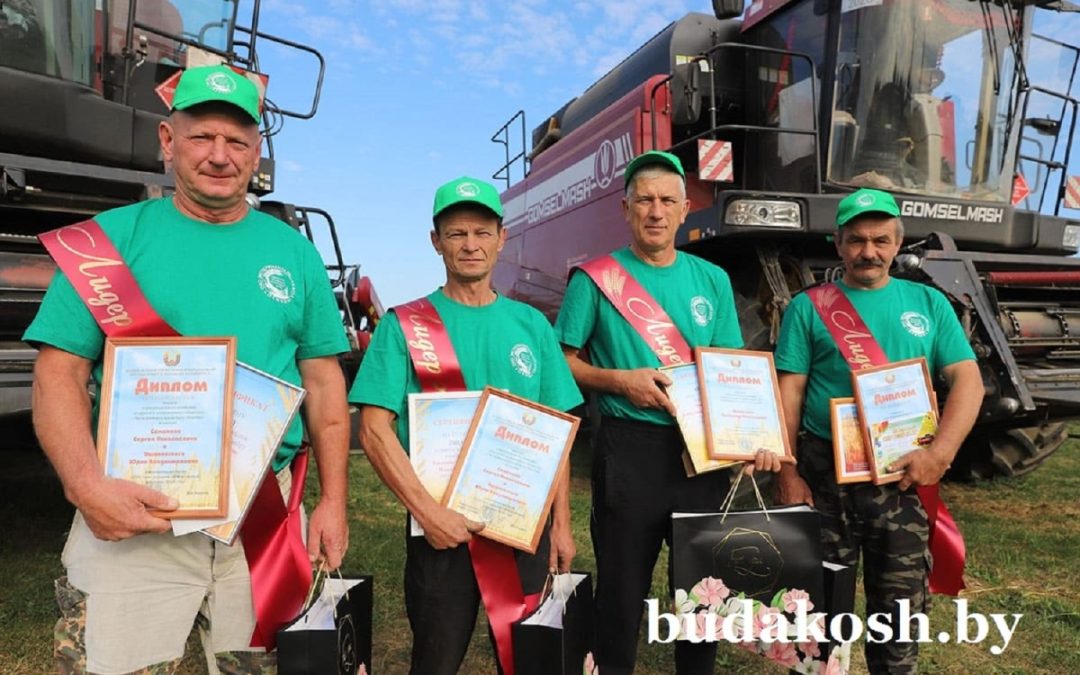 В БЕЛОРУССКОМ КАРАВАЕ – ГОРСТЬ БУДА-КОШЕЛЕВСКОГО ЗЕРНА. НОВЫХ ГЕРОЕВ ЖАТВЫ ЧЕСТВОВАЛИ СЕГОДНЯ В СЕЛЬХОЗПРЕДПРИЯТИЯХ РАЙОНА
